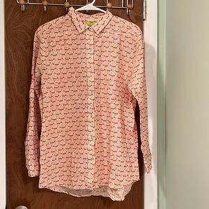 Rock Flower Paper button down shirt with fox print